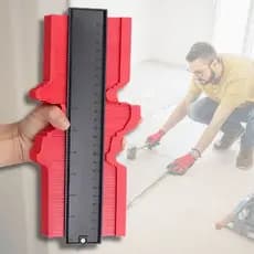 Gabarito Copiador de Cantos 25cm Régua de Contorno Para Contorno Irregulares Quinas Pisos Azulejos