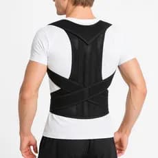 Corretor de Postura Postural Lombar Reforçado Unissex Alívio de Dores nas Costas e Coluna Cinta Ajustável Ergonômica