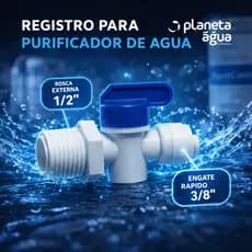 Registro Rosca 1/2 com Engate Rápido 3/8 Válvula Torneira Filtro Água Mangueira Purificador