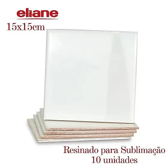 10 Azulejos de Cerâmica 15x15cm para Sublimação