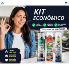 KIT LIMPEZA PESADA COMPLETO ZIP DESENGORDURANTE LIMPA FORNO ESTOFADO CASA SEM GORDURA PROFISSIONAL.