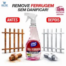 Tira Ferrugem Uno Clean 500ml: Remova Oxidação de Metais, Pisos e Azulejos Sem Danificar! Brilho Novo em Segundos.
