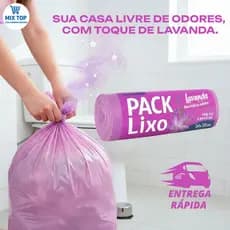 Sacos de Lixo Perfumados Lavanda  Para Pia e Banheiro Neutraliza Odores.