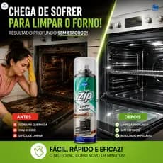 Limpa Forno Spray Zip 300ml Espuma Desengordurante Forte Remove Gordura Queimada Limpeza Pesada.