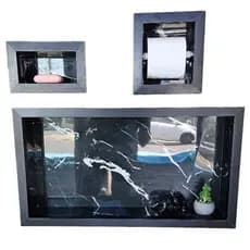 Kit 3 ITENS Nicho para banheiro porta shampoo + porta papel+saboneteira. Envio imediato