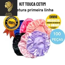 Kit Com 150 Toucas de Cetim Anti Frizz Cetim Alto Brilho Ideal Para dormir Escolha sua Cor