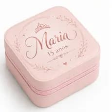 Porta Joias Personalizado com Nome Debutante 15 Anos Presente Luxo