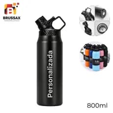 GARRAFA TÉRMICA PERSONALIZADA CANTIL ANTIVAZAMENTO - 800ML