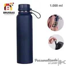GARRAFA TÉRMICA PERSONALIZADA COM NOME, LOGO, TIME, PROFISSÃO - 1000ML