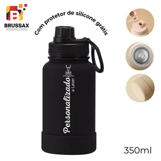 GARRAFA TÉRMICA PERSONALIZADA ANTIVAZAMENTO - 350ML