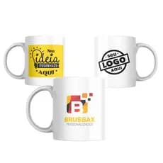 CANECA PORCELANA PERSONALIZADA - LOGO, FOTOS, FRASES, PROFISSÃO