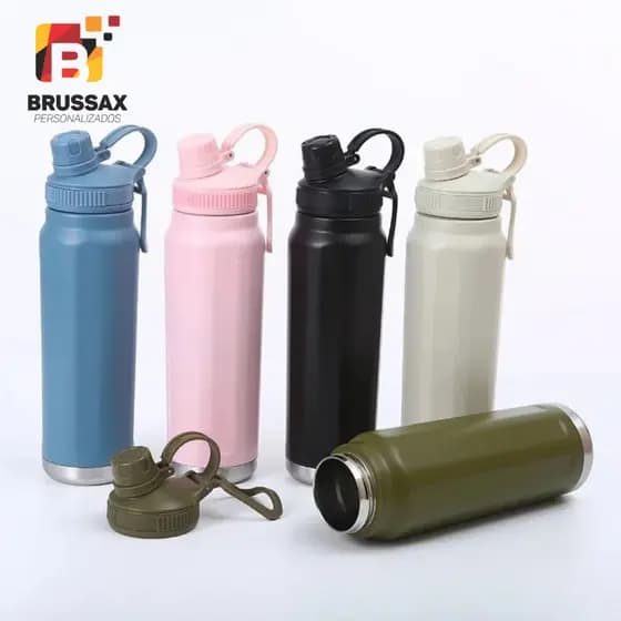 GARRAFA TÉRMICA INOX 1000ML VEDAÇÃO ANTIVAZAMENTO PERSONALIZADA