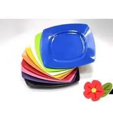 Kit 6,10,12,16 ou 20 Pratos para Sobremesa Quadrado(Plástico). Café da Manhã/Sobremesa/Lanche.