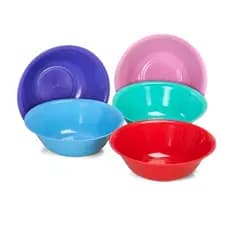 Tigela Fundo Bacia 1.200ml; Kit 4,8,12,16 ou 24 und.(Plástico). Prato/Escola/Festa/Infantil/Cozinha.