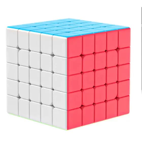 Cubo Mágico Profissional 5X5X5 Cubos 50mm Velocidade Bolso Adesivo Quebra Cabeça