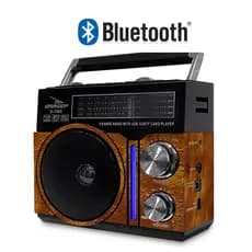 Radio Vintage Retrô Recarregável Am Fm Usb 110v/220v Portátil Radinho Sw Mp3 Auxiliar