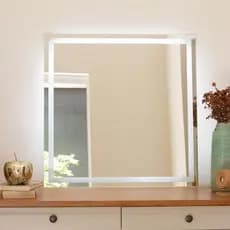 Espelho LED Quadrado Touch Jateado Bivolt 3 Cores – 40x40 50x50 60x60 70x70 80x80 90x90