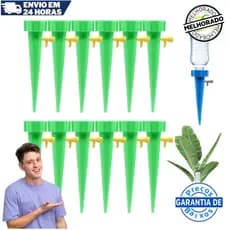 Kit Com 12 Gotejador Irrigador Acoplável Em Garrafa Pet Para Plantas Mudas Hortas Flores E Jardins
