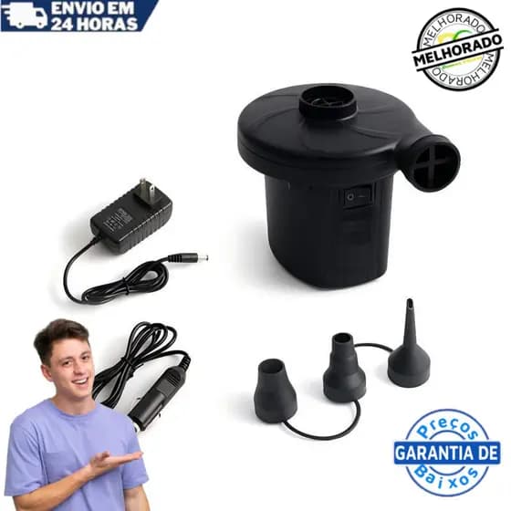 Bomba Elétrica Pneumática Para Secar E Encher Colchão Boias Piscinas Infláveis Portátil Esvaziar E Inflar Bivolt