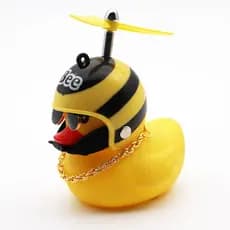 Patinho De Borracha Amarelo Capacete Enfeite Moto Carro Bicicleta Infantil Guidão Retrovisor