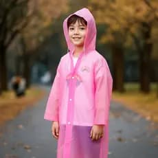 Capa De Chuva Premim Infantil Com Capuz Impermeável Menino Menina Não Rasga