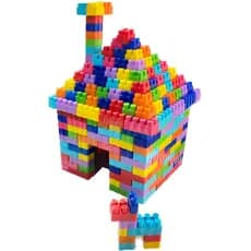 200 BLOCOS DE MONTAR - EDUCATIVOS -  FÁCIL DE MONTAR - COM RODINHA - PEÇAS DIVERSIFICADAS
