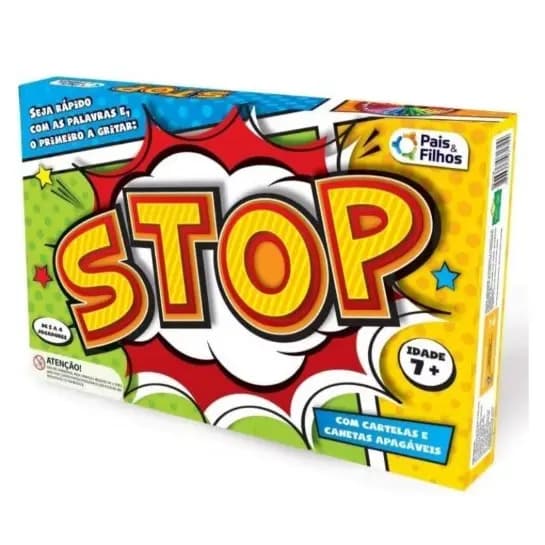 JOGO STOP - DIVERSÃO E RACIOCÍNIO RÁPIDO