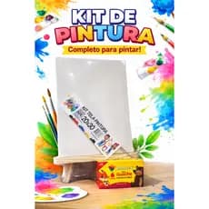 Kit Tela para Pintura 20x30 + Guache 6 Cores – Pronto para Pintar