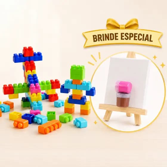 Kit 200 Multiblocos Com BRINDE Incrivel Mini Artista Tela e Guache