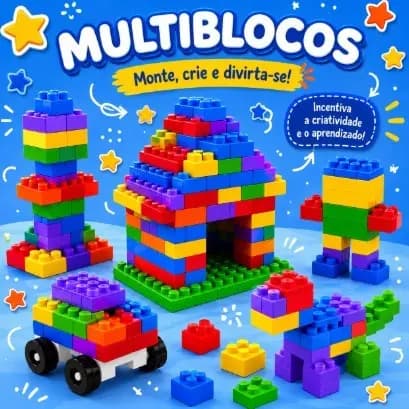 144 blocos - monta monta infantil - com rodinhas - colorido - peças diversificadas