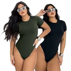 Body de Manga Curta Feminino Suplex Verão Casual 2024 Suplex promo