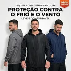 Corta Vento Impermeável Semi Forrado Inverno Corrida Outono Meia Estação Academia Envio Imediato