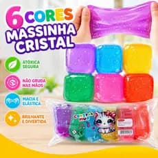 6 Cores Slime Cristal Não Gruda Macio Elástico Seguro Atóxico Presente Para Crianças Brinquedo 6603