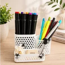 Kit com até 3 organizador de objetos multiuso favo de mel/abelhas, Lápis, Pincéis, Maquiagens