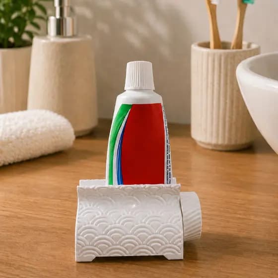 Espremedor de Creme Dental Economize Pasta de Dente Organizador para Banheiro Design Decorativo