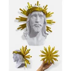 Presente Religioso Jesus Cristo Geométrico Decorativo Adorno Design Moderno sofisticado escultura decoração sacra