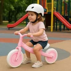 Bicicleta Equilíbrio Infantil Pedal Andador Criança Presente Rosa Bike Aprender Andar Passeio