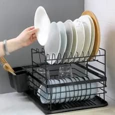 Escorredor Louças Rack Seca Cozinha Pia Organizador Prateleira Copos Talheres Apoio Suporte