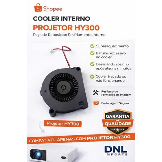 COOLER INTERNO PROJETOR HY300 PEÇA DE REPOSIÇAO