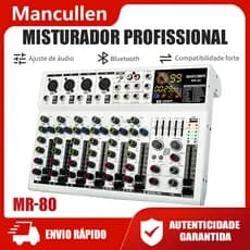 Mancullen Propesyonal na Audio Mixer Mixer Profissional Porta USB Bluetooth Mixer Amplificador