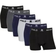 Kit 6 Cuecas Boxer Polo Wear Microfibra Sem Costura Original
