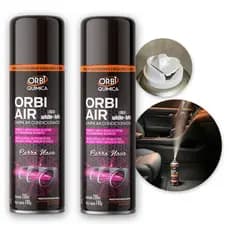 Kit 2 Higienizador Limpa Ar Condicionado Automotivo Orbi Air Spray 200ml Carro Novo