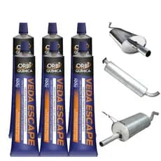 Kit 6 Cola Veda Escapamento de Alta Temperatura Carro Moto Caminhão