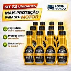 Kit 12 Aditivo Combustível Flex 200ml Limpa Bicos Injetores