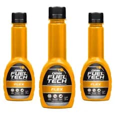 Kit 3 Aditivo Combustível Flex OrbiFlex 200ml Limpa Bicos Injetores