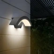 Arandela De Parede Externa Preta Led Com Iluminação De 18w