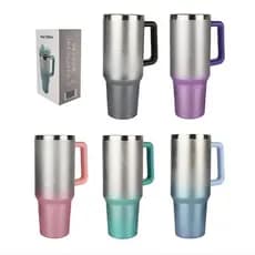Copo Térmico 1200ML Inox com tampa e canudo INOX