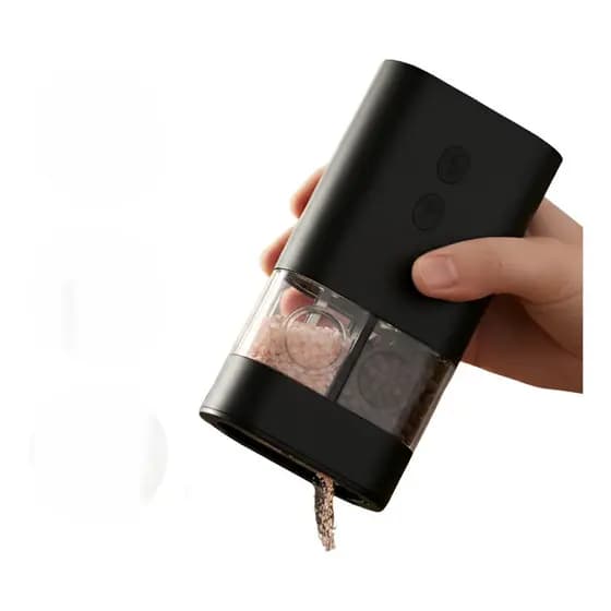 Moedor Elétrico Sal E Pimenta 2 Em 1 Duplo, Usb Recarregável 70Ml