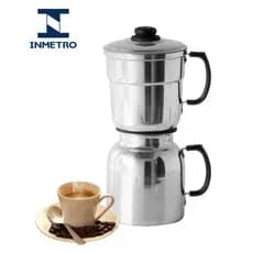 Cafeteira Alumínio Polido Grande 1,8L Café Forte e Rápido Certificada INMETRO