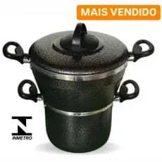 Cuscuzeiro Multiuso Nº 20 Craqueado 4 em 1 Cuscuz Legumes Verdura Panela a Vapor e Escorredor